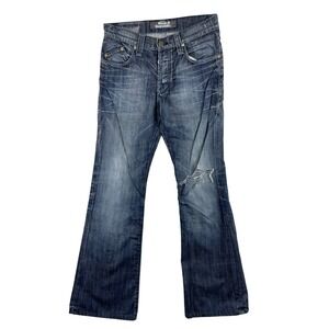 Rock Republic Bootcut Jeans Men's 32 Dark Wash Distressed Stretch Denim